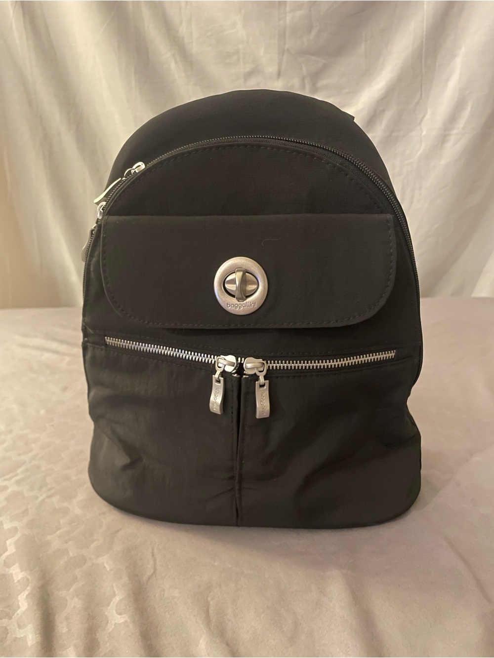 Baggallini Naples Convertible Backpack with Silver Hardware NWT